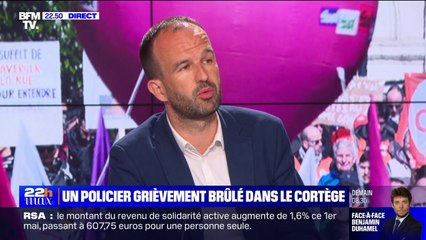 Absence de condamnation des violences contre les policiers: Manuel Bompard dénonce des "accusations mensongères et insupportables" à l'encontre de LFI