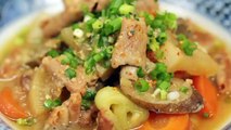 Motsu Nikomi Recipe (Pork Chitterlings and Vegetable Stew Using Pressure Cooker)  - Cooking with Dog
