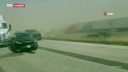 ABD’deki kum fırtınasında 40’dan fazla araç birbirine girdi: 30 yaralı