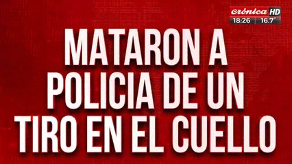 Mataron a un policía de un tiro en el cuello: intentaba identificar a un auto sospechoso