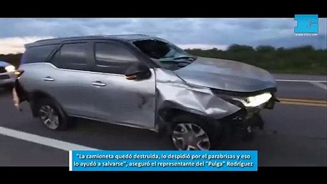 La camioneta quedó destruida, lo despidió por el parabrisas y eso lo ayudó a salvarse , aseguró el representante del Pulga Rodríguez