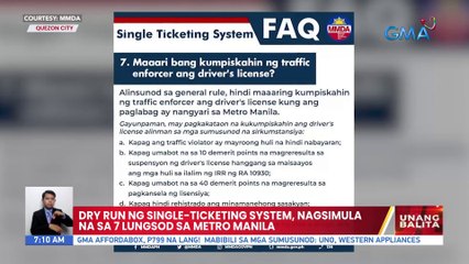Dry run single-ticketing system, nagsimula na sa 7 lungsod sa Metro Manila | UB
