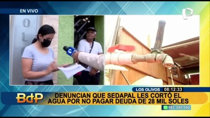 Familias están sin agua desde hace un año por deuda no reconocida que no pagaron a Sedapal