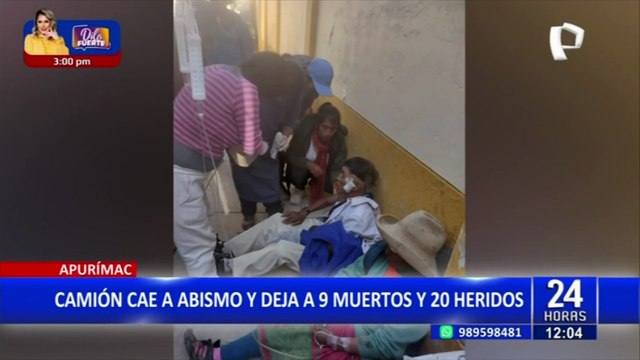 Al menos 9 muertos y 22 heridos deja caída de camión a un abismo en Apurímac