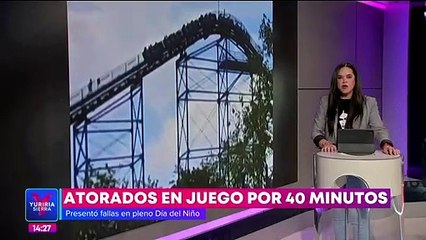 Personas se quedan atoradas en un juego mecánico por 40 minutos