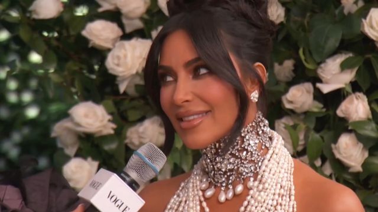 Kim Kardashian on Her Pearly Met Gala Look