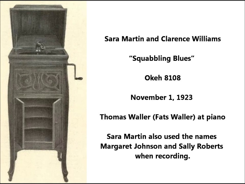 Sara Martin & Clarence Williams - Squabbling Blues (1923)