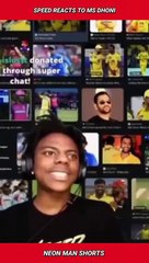 "Virat is Better" Speed Reacts to MS DHONI | IShowSpeed MS Dhoni News Shorts Facts #shorts
