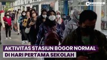 Aktivitas di Stasiun Bogor Normal Memasuki Hari Pertama Sekolah dan Kerja