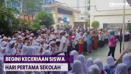 Siswa SD Balimester 06 Jatinegara Antusias di Hari Pertama Sekolah