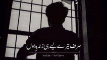 Tu bhi karle pyar mujhe | Best Heart Touching sad poetry Lines | Sad Whatsapp Status | Asif Qaimi