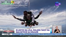 82-anyos na lola, walang takot na nag-skydive sa Siquijor | BT