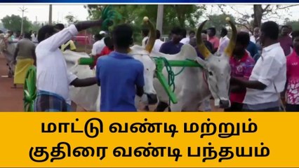 நெல்லை : கோவில் கொடை விழா - மாட்டு வண்டி பந்தயம் !