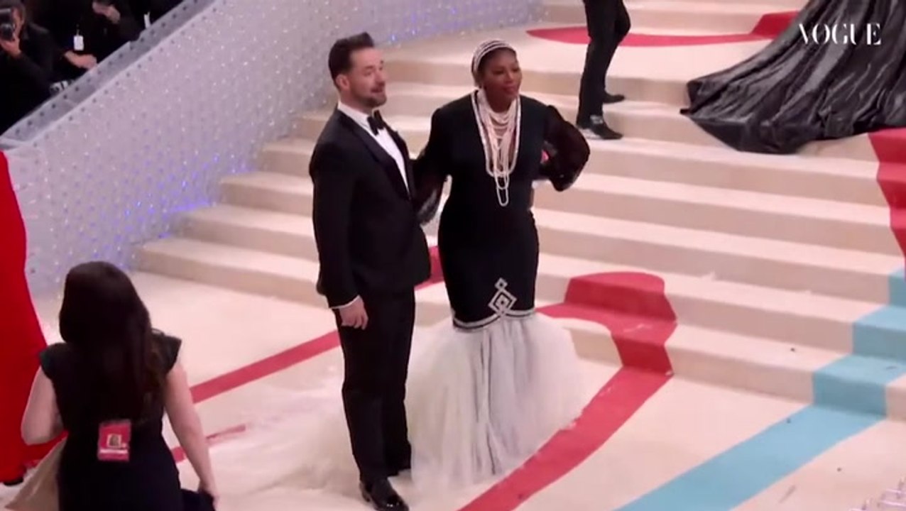 Serena Williams reveals second pregnancy on Met Gala red carpet