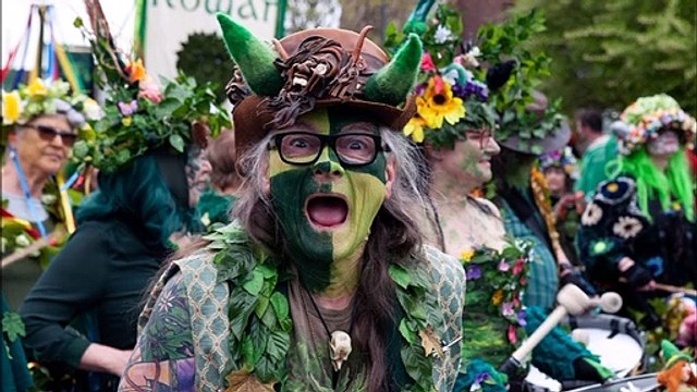 Jack in the Green 2023 in Hastings Old Town, East Sussex