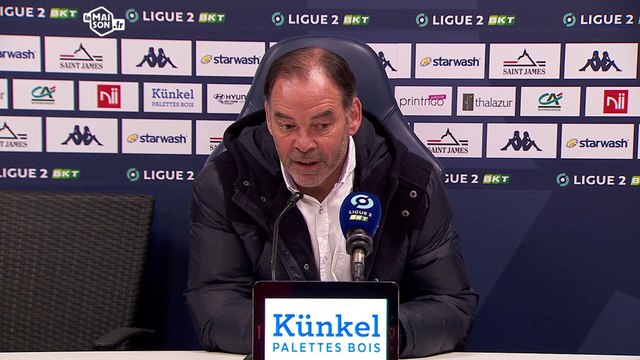 J33 Ligue 2 BKT : la réaction de Stéphane Moulin après SMCaen 1-2 Le Havre AC