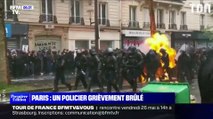 Policier brûlé par un cocktail Molotov, violent incendie : D'importants débordements lors des manifestations du 1er mai