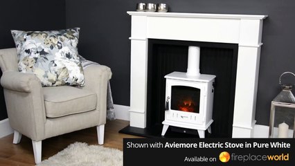 Adam Oxford Stove Fireplace In Pure White