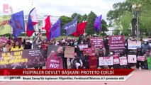 Filipinler Devlet Başkanı Ferdinand Marcos Jr. Beyaz Saray önünde protesto edildi