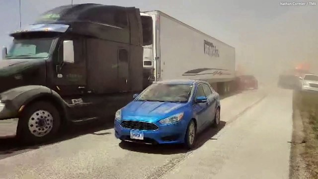 Six people dead and 37 injured after dust storm causes 72-car pileup on highway