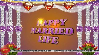 Happy Married Life, Wedding Day  Wishes, Video, Greetings, Animation, Status, Messages (Free)