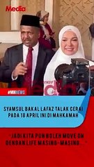 Syamsul & Puteri Sarah Setuju Cerai 18 April Depan