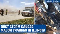 Illinois: Massive dust storm causes crashes on highway, many casualties feared | Oneindia News