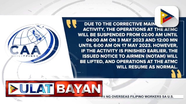 MIAA, nakatanggap ng notice to airmen mula sa CAAP para sa pagkakaroon ng 6 na oras na pagsasara ng airspace sa May 17