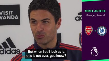 Premier League title race 'is not over' - Arteta