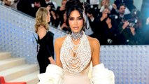 Kim Kardashian Wears A Dress Made Entirely Of Pearls To The 2023 Met Gala