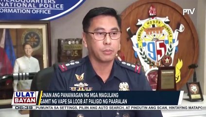 PNP, hinigpitan ang pagbabantay sa mga estudyanteng naninigarilyo o nagve-vape sa mga eskwelahan