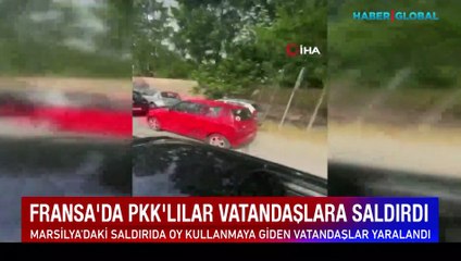 Fransa'da PKK'lılar oy kullanmaya giden vatandaşlara saldırdı!