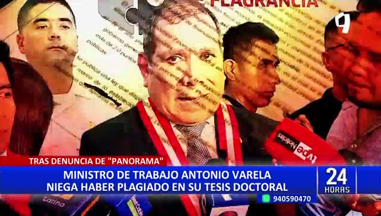 Ministro Antonio Varela: "No voy a renunciar porque no he plagiado mi tesis doctoral"