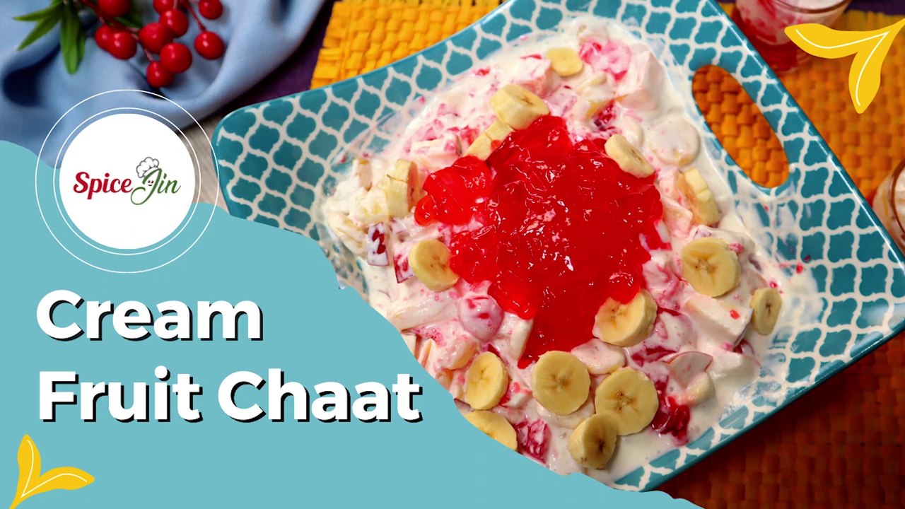 Cream Fruit Chaat Recipe Dessert Recipe video Dailymotion