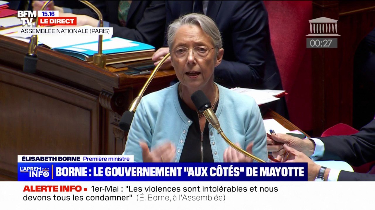 Élisabeth Borne assure que "le gouvernement est aux côtés des Mahorais"