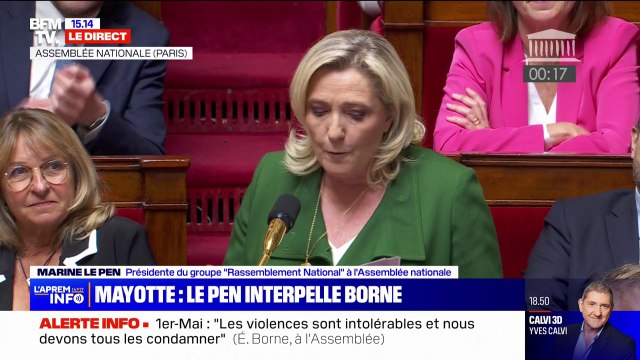 Qu'allez-vous faire pour Mayotte?': Marine Le Pen interpelle Élisabeth Borne et appelle à la mise en place d'une politique dissuasive d'immigration