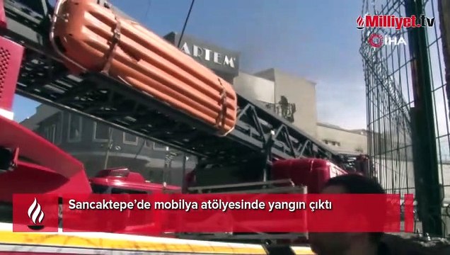 Sancaktepe’de mobilya atölyesinde yangın! Olay yerine ekipler sevk edildi