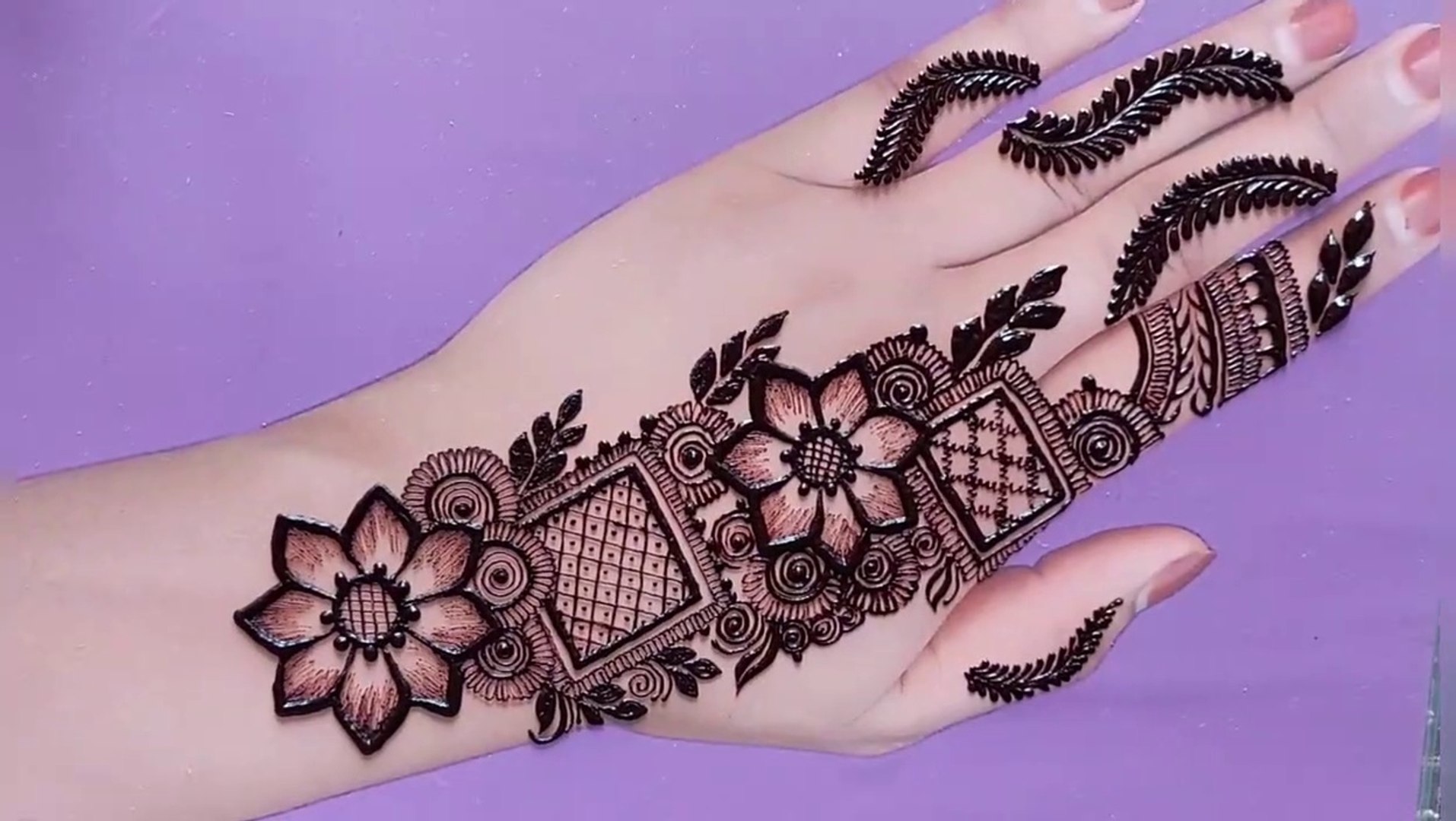 Eid Mehndi Design Back Hand Simple