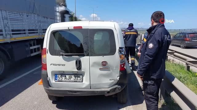 Samsun'da zincirleme trafik kazası: 1 yaralı