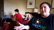 Homeless Family Lives in a Small Hotel Room & 11 Year-old Son Has Brain Cancer