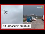 Fortes ventos forçam avião a arremeter em aeroporto de Buenos Aires