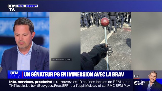 Un marteau, du béton, des cailloux, des bouts de métal : Jérôme Durain revient sur les projectiles lancés sur les policiers en manifestation