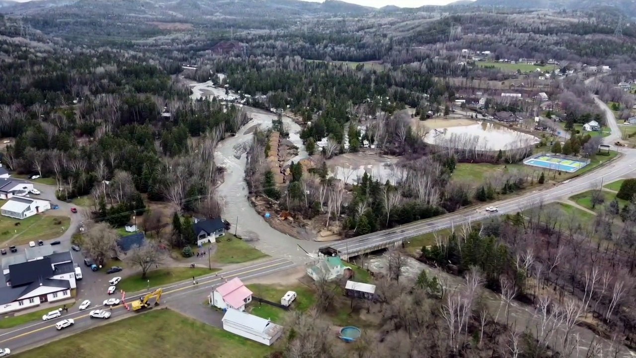 Inondations Baie-Saint-Paul images aériennes