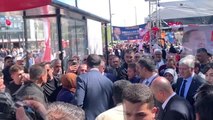 TBMM BAŞKANI ŞENTOP, PARTİLERİN SEÇİM STANDLARINI ZİYARET ETTİ