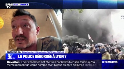 Frédéric Gil (SGP Police CRS 49) sur les casseurs: "Ils ont des équipements dignes des nôtres, sauf qu'ils ne reçoivent pas les mêmes impacts que nous"