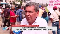 Mirtha Vásquez y Hernando Cevallos: exministros de Castillo azuzan protestas en Lima y Puno