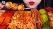 SPICY SEAFOOD BOIL MUKBANG  OCTOPUS, ENOKI MUSHROOM, SALMON, NOODLES COOKING&EATING SOUNDS