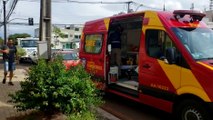 Caminhão e dois carros se envolvem em colisão no Centro de Cascavel