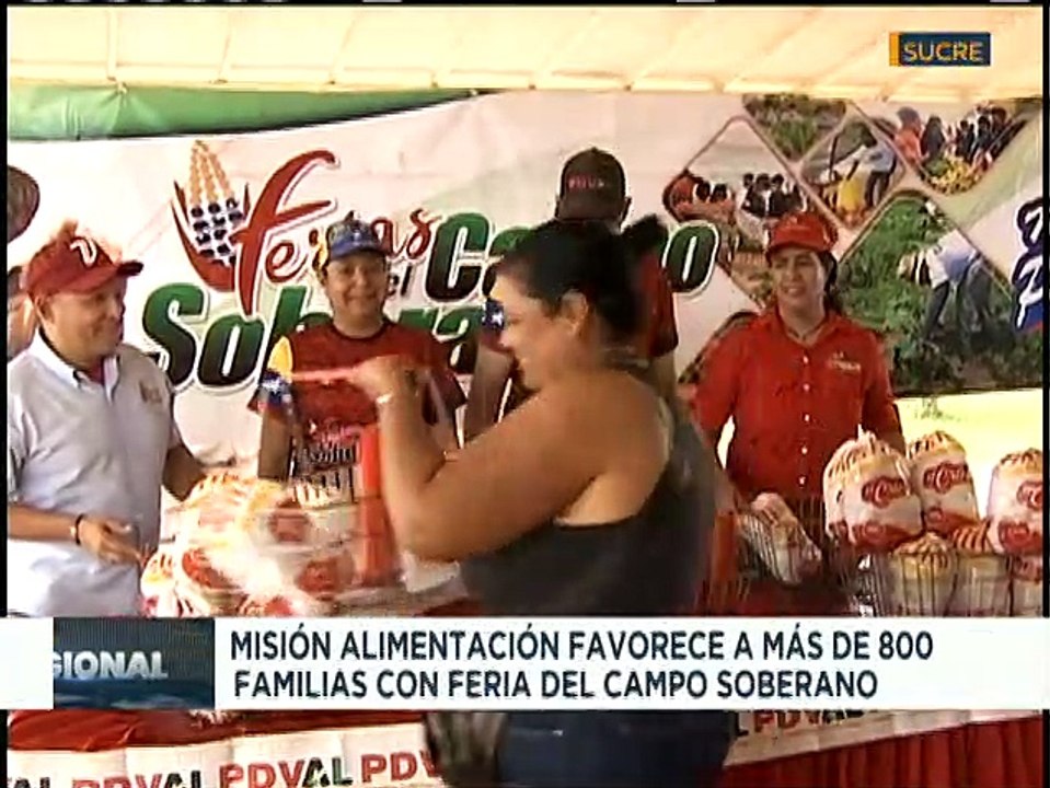 Sucre | Familias de la comunidad Antonio José de Sucre son favorecidas con Feria del Campo Soberano