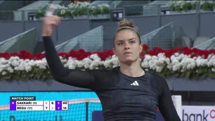 Madrid - Sakkari s'en sort face à Begu et rejoint Sabalenka en demie